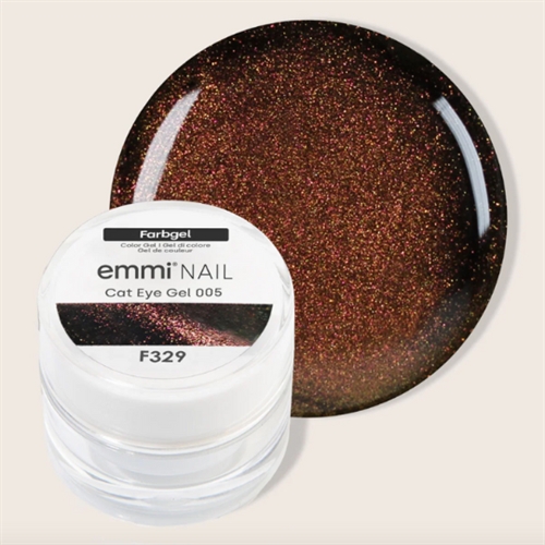 5D Cat Eye Gel Gold-Coral 005